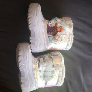 Disney Frozen Kids Boots - White and Purple